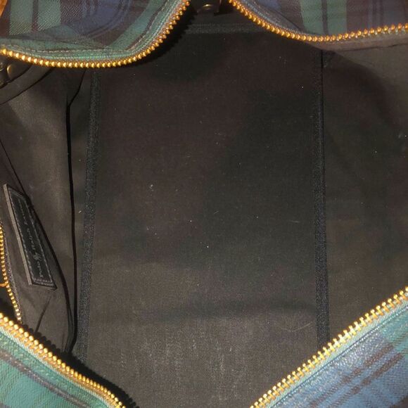 MRALPH LAUREN Black Watch Plaid Boston Overnight Travel Carry-On Duffle Bag 55cm - Picture 17 of 17